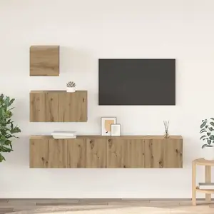 Набор RTV шкафчиков VidaXL 4 шт, дуб artisan, модель 3393437, секции 80 x 30 x 30 см