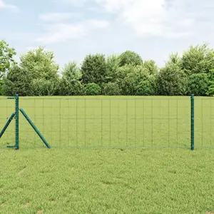 Žogu siets VidaXL Euro Fence 0.4 x 50 m zaļš tērauds