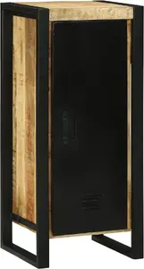Настенный шкаф для ванной VidaXL 40x35x90 см массив сырого мангового дерева