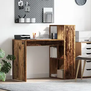 Desk VidaXL model 869464 brown 108 x 55 cm compact work table