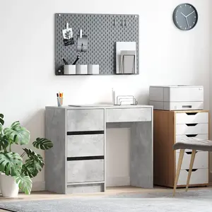 Desk VidaXL model 869493 grey 100 cm x 50 cm, compact work table