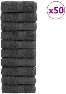 Towel sheets vidaXL SOLUND premium, pack of 50, anthracite, 15×21 cm