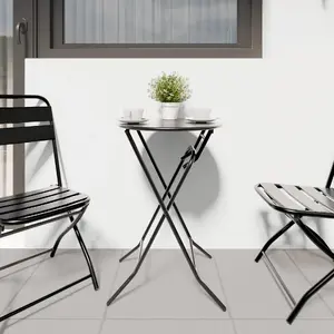 Dārza saliekamais galds VidaXL modelis 42010320 antracīta tērauds 50x72 cm