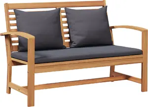 Dārza dīvānu komplekts VidaXL modelis 42006409 – 2 daļas, brūns, cieta tekas koks