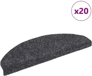 VidaXL Self-Adhesive Stair Mats 20-Piece Set Dark Grey