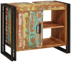 Bathroom Sink Cabinet VidaXL Lite Steel with Doors (model 4102774)