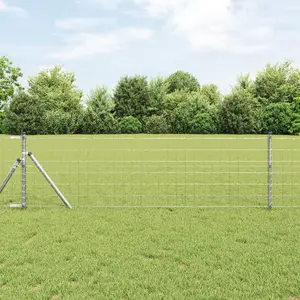 Забор VidaXL Euro Fence с 7 столбами 0.4x10 м из оцинкованной стали