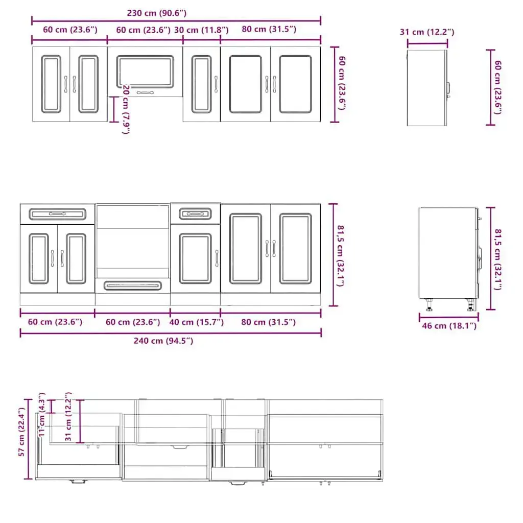 VidaXL kitchen/dining storage cabinet 3314823 Photo 7