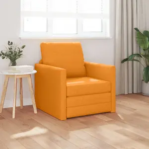 Диван-кровать VidaXL модель 4106629 2-в-1 тёмно-жёлтая ткань 74×77×81 см