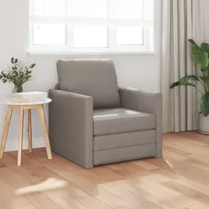 Диван-кровать VidaXL 2-в-1 таупе ткань 74×77×81 см
