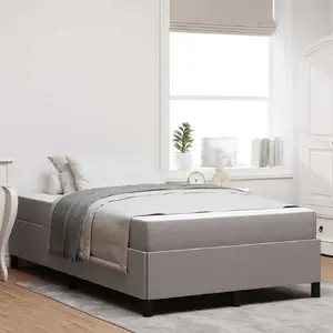 Gulta ar atsperu matraci VidaXL modelis 3398847 Taupe/Melnā 120 x 190 cm