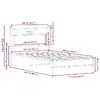 Gultas rāmis VidaXL 4106886 ozols 113x207 cm Photo 10