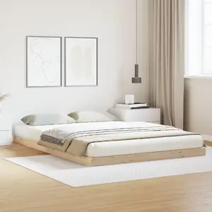 Каркас кровати VidaXL модель 869752 белый 140x220 см массив сосны напольный