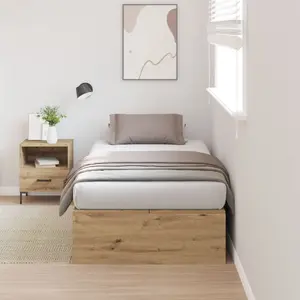 Каркас кровати с хранилищем VidaXL Artisan Oak для матраса 100x200 см