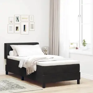 Кровать Box Spring с матрасом VidaXL модель 3341458 Черный бархат 100x200 см