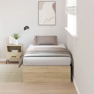 Каркас кровати VidaXL модель 3335407 Дуб Sonoma для матраса 90x190 см