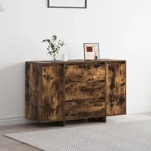 Шкаф VidaXL 120x41x75 см Дымчатый дуб Инженерная древесина