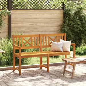 Садовая скамья VidaXL 150x56x90 см цельная акациевая древесина