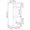 Bookcase VidaXL 860281 — wood, 340×310×800 mm Photo 9