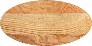 Tabletop panel VidaXL oval solid oak 80x40x4 cm brown