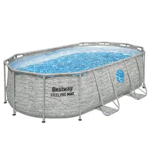 Framed above ground pool Bestway 56714 Oval 7250 L, 2500×4270×1000 mm, filtration 2000 L/h