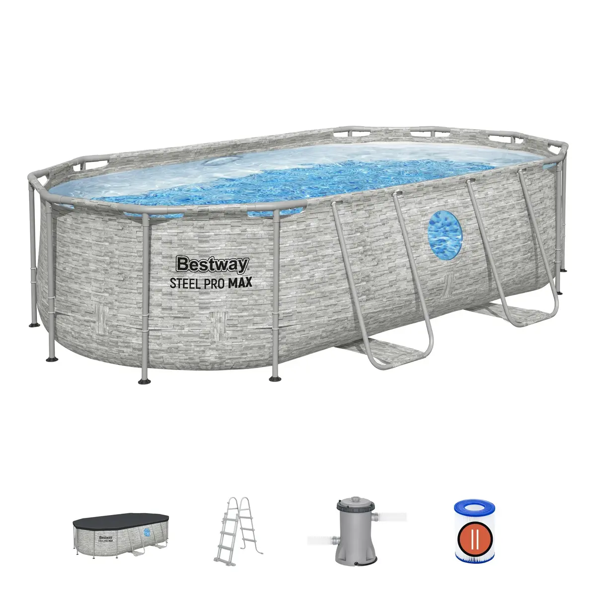Bestway 56714 Framed Oval Pool 7250 L Photo 3