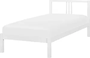Деревянная кровать Beliani VANNES 90 x 200 см белая - односпальная рама из дерева