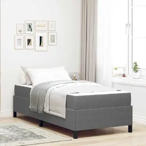 Bed frame VidaXL model 3399100, light gray corduroy fabric, for 90 x 200 cm mattress