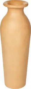 Terracotta Decorative Vase Beliani MUAR 60 cm, Orange