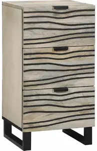 Storage cabinet VidaXL media cabinet white and black model 4017995 with open shelves and closed compartment