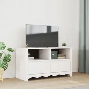 ТВ-тумба VidaXL DRAMMEN белая, массив сосны, модель 42003043