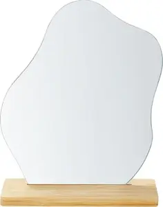 Floor Mirror Beliani LOZERE in Light Wood — Standing Mirror, Full-Length
