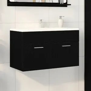 Тумба под раковину VidaXL модель 862530 в цвете Черный дуб
