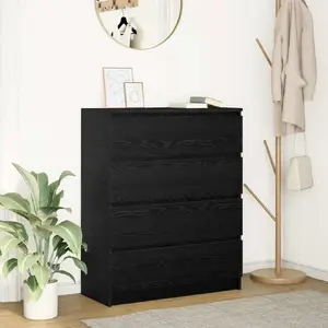 Комод VidaXL модель 3328481, Черный Дуб, клееное дерево, 80x35x99 см