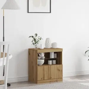 Буфет Sideboard VidaXL модель 863028, дубовый эффект, древесноплитный материал, стандартные дверцы