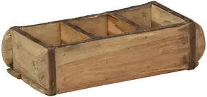 Набор из 4 подносов VidaXL из восстановленной древесины 30x14x9 см