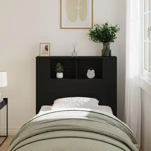 Изголовье VidaXL черный дуб, дерево, модель 862756 для кровати 100 см