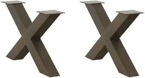 Table Legs VidaXL set of 2, model 4012967, height 70 x (42–43) cm, metal support legs for coffee table