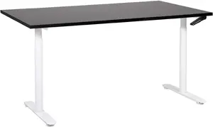 Desk Beliani Destinas black-white 160 cm depth 72 cm tabletop