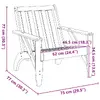 Уличный стул VidaXL Terrace Pinewood White Photo 9