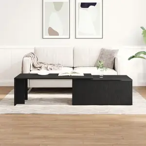 Журнальный стол VidaXL модель 862478 с топом из черного дуба 150 x 50 x 35 см