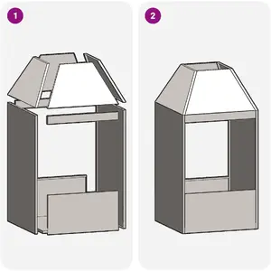 Уличный очаг VidaXL Palenisko Czarne стальной 50x50x100 см