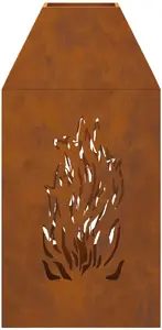 Костровая чаша VidaXL Ognisko 50x50x100 см Сталь, устойчивая к погоде
