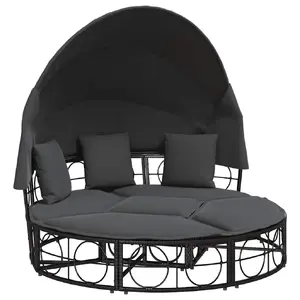Уличная кровать VidaXL 4108234, серый — садовая лежанка для улицы