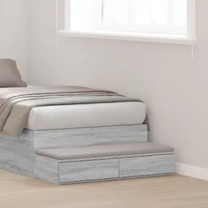 Тумбочка VidaXL модель 866912, цвет Sonoma Gray, ДСП — 100 x 36,5 x 16,5 см
