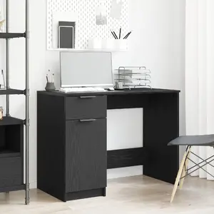 Rakstāmgalds VidaXL modelis 862779 — kompozītkoks, melnā ozola apdare, virsma 90 x 50,5 cm