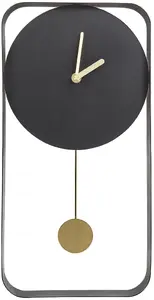 Sienas pulkstenis Beliani SERVOZ 21 cm — metāls, melns