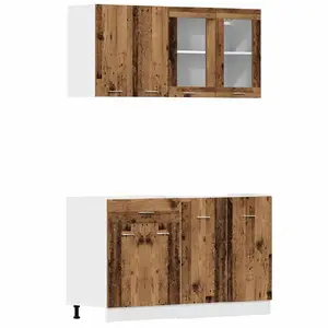 Kitchen/dining storage cabinet VidaXL 3328573, set of 4, freestanding furniture for plates and pantry items