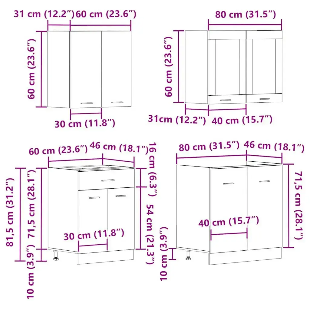 Kitchen/dining storage cabinet VidaXL 3328573 Photo 8