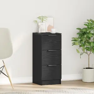 Тумба VidaXL 30x30x70 см Черный дуб из инженерной древесины
